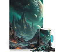 Puzzle Space Oasis 1000 pièces pour Adultes, Jeu intellectuel, détente et Calme, découpe précise, pour Les vœux du Père Noël (38x26cm)
