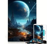 Puzzle Space Oasis 1000 pièces pour Adultes, Jeu intellectuel, détente et Calme, découpe précise, pour Les vœux du Père Noël (38x52cm)
