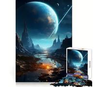 Puzzle Space Oasis 1000 pièces pour Adultes, Jeu intellectuel, détente et Calme, découpe précise, pour Les vœux du Père Noël (38x52cm)
