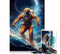 Puzzle Space Surfer 1000 pièces pour Adolescents Renforce la mémoire Calme et sérénité Qualité supérieure Cadeau de Noël idéal 38x52cm