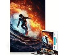 Puzzle Space Surfer Difficile pour Adultes 1000 Pièces Version améliorée Découpe Nette et précise Cadeau Unique 50x75cm