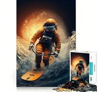 Puzzle Space Surfer pour Adultes, 1000 pièces, Jeu Intelligent, Anti-Stress, Motif à Assembler, 50x75cm