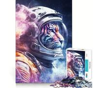 Puzzle Space Tiger 1000 pièces pour Adolescents, Jeu de réflexion, Design Confortable et Relaxant, Cadeau attentionné 38x26cm
