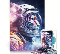Puzzle Space Tiger 1000 pièces pour Adultes, Jeu de logique Solide, Jeu de Groupe, Bords Nets, 38x52cm