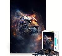 Puzzle Space Tiger pour Adolescents, 1000 pièces, renforce la mémoire, Anti-Stress, Bords Lisses, Cadeau de Noël 38x52cm