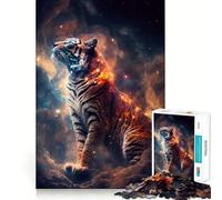Puzzle Space Tiger Spirit 1000 pièces pour Adolescents, Jeu de réflexion, Design Confortable et Relaxant, Cadeau attentionné 38x26cm