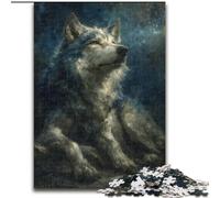 Puzzle Space Wolf 1000 pièces pour Adultes, Jouet éducatif Anti-Stress, idéal comme Cadeau pour Toute la Famille (26x38cm)