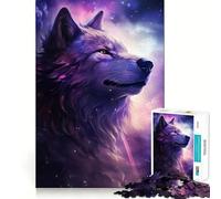 Puzzle Space Wolf pour Adultes 1000 pièces Smart Reason Toy Group Joy Smooth Edge Fine Art Piece 38x52cm