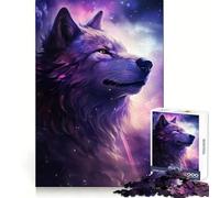 Puzzle Space Wolf pour Adultes 1000 pièces Smart Reason Toy Group Joy Smooth Edge Fine Art Piece 38x52cm