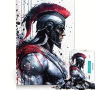 Puzzle Spartan Warrior Hard pour Adultes, 1000 pièces, Version améliorée, Doux et Relaxant, découpe Nette, Cadeau Unique 38x26cm