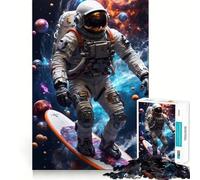 Puzzle Spatial 1000 pièces sur Le thème de l'astronaute Surfeur Un Cadeau Unique, idéal pour Les Adolescents Qui souhaitent améliorer Leur mémoire et se détendre 38x26cm