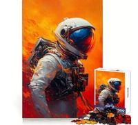 Puzzle Spatial Abstrait enflammé sur Un Astronaute, 1000 pièces, pour Adolescents, pour stimuler l'esprit et se détendre Facilement, Bords Uniformes, Cadeau de Noël Chic (38x52cm)