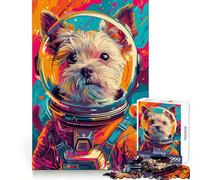 Puzzle Spatial Astronaut Terrier Difficile de 1000 pièces pour Adultes, défi Intelligent, Loisirs et évasion, (50x75cm)