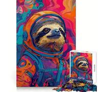 Puzzle Spatial Astronaute Paresseux 1000 pièces pour Adolescents Un Cadeau Festif aux Bords Nets Idéal pour s'entraîner et réfléchir Un Temps Bien employé (38x52cm)