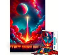 Puzzle Spatial Aventure en fusée pour Adolescents, 1000 pièces, activité de réflexion à Faire à la Maison, Bords précis, Cadeau Festif 50x75cm