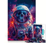Puzzle Spatial Cosmique en Forme de crâne pour Adolescents, 1000 pièces, Jeu de logique mentale, Anti-Stress, découpe Ferme, Cadeau de Noël 50x75cm