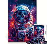 Puzzle Spatial Cosmique en Forme de crâne pour Adolescents, 1000 pièces, Jeu de logique mentale, Anti-Stress, découpe Ferme, Cadeau de Noël 50x75cm