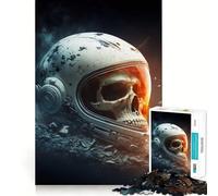Puzzle Spatial crâne Difficile pour Adultes 1000 pièces Boost Recall Calm Escape Tight Edge Cadeau spécial 38x26cm