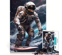 Puzzle Spatial d'astronaute Surfeur pour Adolescents, 1000 pièces, Jouet Intelligent et apaisant, découpe Lisse, Cadeau Exceptionnel 38x52cm