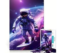 Puzzle Spatial d'astronaute Surfeur pour Adultes, 1000 pièces, Think Smart Toy, décoration Murale précise et Amusante 38x26cm