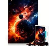 Puzzle Spatial Difficile de 1000 pièces pour Adultes, inspiré de la Collision Spatiale Jeu de logique Pure, activité la Maison, découpe Nette, Joli Cadeau (38x26cm)