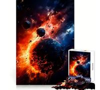 Puzzle Spatial Difficile de 1000 pièces pour Adultes, inspiré de la Collision Spatiale Jeu de logique Pure, activité la Maison, découpe Nette, Joli Cadeau (38x26cm)