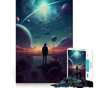 Puzzle Spatial Fantastique de 1000 pièces pour Adultes, Jeu de réflexion, Divertissement paisible, pièce de Collection aux découpes soignées (50x75cm)