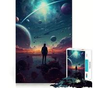 Puzzle Spatial Fantastique de 1000 pièces pour Adultes, Jeu de réflexion, Divertissement paisible, pièces de Collection aux découpes soignées (38x52cm)
