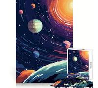 Puzzle Spatial planétaire Difficile pour Adultes, 1000 pièces, défi Mental, Jeu de réflexion, détente, découpe précise, Cadeau mémorable (38x52cm)