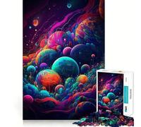 Puzzle Spatial psychédélique 1000 pièces pour Adultes, défi cérébral, Jeu de Loisirs, découpe Nette, Cadeau Incroyable (50x75cm)