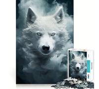 Puzzle Spectral White Wolf 1000 pièces pour Adolescents, Jeu de logique et de réflexion, découpe de précision, Cadeau élégant 50x75cm