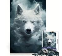 Puzzle Spectral White Wolf pour Adultes, 1000 pièces, Jeu de logique mentale, Doux et Relaxant, découpe Ferme, liste de souhaits du Père Noël 38x52cm