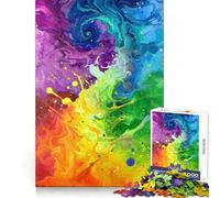 Puzzle Spectrum Swirl 1000 pièces pour Adolescents, Jeu de réflexion Amusant et décontracté, Design élégant, Cadeau 38x26cm