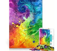 Puzzle Spectrum Swirl 1000 pièces pour Adolescents, Jeu de réflexion Amusant et décontracté, Design élégant, Cadeau 38x26cm