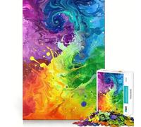 Puzzle Spectrum Swirl 1000 pièces pour Adultes, Jeu d'exercice Mental, Anti-Stress, Design élégant, Cadeau 38x52cm