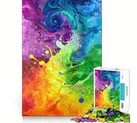 Puzzle Spectrum Swirl pour Adolescents, 1000 pièces, Jeu de réflexion, Design Simple et Amusant, Cadeau mémorable 50x75cm