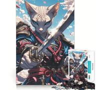 Puzzle Sphynx Chat Samouraï pour Adultes, 1000 pièces, Jouet Intelligent et apaisant, découpe précise, Objet de Collection 38x26cm