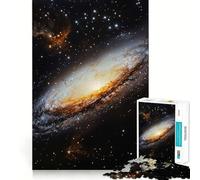 Puzzle Spirale Galaxie dans l'espace pour Adultes 1000 Pièces Jouet Intelligent et Apaisant Découpe Précise Objet de Collection 38x52cm