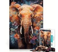Puzzle Spirit Elefant 1000 pièces pour Adultes et Adolescents, Jeu de réflexion apaisant, découpe précise, Cadeau de Noël 38x26cm
