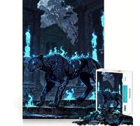 Puzzle Spirit Flame Jaguar 1000 pièces pour Adultes Stimule la mémoire, détend l'esprit, Bords précis, liste de souhaits du Père Noël 38x52cm