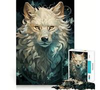 Puzzle Spirit Fox Blanc 1000 pièces pour Adultes Stimule la mémoire, détend l'esprit, Bords précis, liste de souhaits du Père Noël 38x26cm