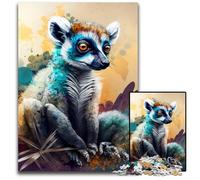 Puzzle Spirit Lemur de 1000 pièces, idéal pour Les Adolescents, Les Couples et Les Amis, pour Les Anniversaires et Noël 50x75cm/19,68x29,52 Pouces.