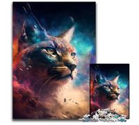Puzzle Spirit Lynx 1000 pièces pour Adultes, Puzzle en Bois, pour Les Adolescents, Les Couples et Les Amis, pour Les Anniversaires et Noël, 50x75cm/19,68x29,52 Pouces