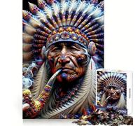 Puzzle Spirit Weaver Indien 1000 pièces pour Adolescents Stimule la mémoire, réduit Le Stress, découpe de qualité supérieure, Cadeau précieux 38x52cm