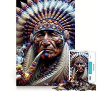 Puzzle Spirit Weaver Indien 1000 pièces pour Adolescents Stimule la mémoire, réduit Le Stress, découpe de qualité supérieure, Cadeau précieux 38x52cm
