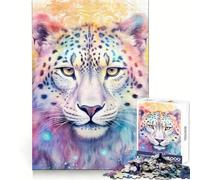 Puzzle SpiritAnimal Léopard des neiges 1000 pièces pour Adolescents, idéal pour développer la réflexion et Passer du Temps de Loisirs, avec des Bords précis, Un Cadeau attentionné 50x75cm