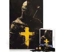 Puzzle Spirituel Jaune néon 1000 pièces pour Adolescents, développement de la mémoire, Jeu d'intérieur, découpe Fine, Père Noël, vœux 38x26cm