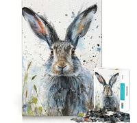 Puzzle Splash of Hare 1000 pièces pour Adolescents, Jouet Intelligent pour Partager des Moments de complicité, découpe précise, pièce de Collection Artistique 38x52cm