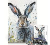 Puzzle Splash of Hare 1000 pièces pour Adolescents, Jouet Intelligent pour Partager des Moments de complicité, découpe précise, pièce de Collection Artistique 38x52cm