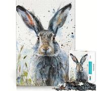 Puzzle Splash of Hare pour Adultes, 1000 pièces, Jeu de logique mentale, Doux et Relaxant, découpe Ferme, liste de souhaits du Père Noël 50x75cm